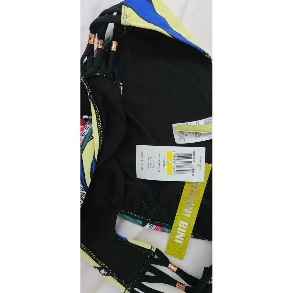 NWT GB Gianni Bini BIKINI Bottom Swim Women's  Retro Pant M